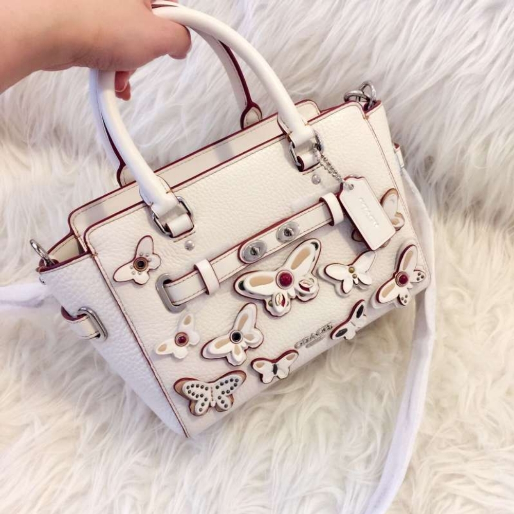NWT Coach 59810 Mini Blake Carryall Chalk Pebble L - Picture 3 of 8